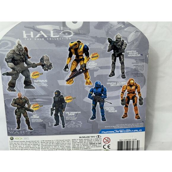 Halo 3 Elite Flight New Armor Action Figure New Sealed Mcfarlane 2010 Yellow - Picture 7 of 9